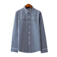 Kemeja Pria Slim Fit Lengan Panjang Motif Bisnis Kasual-Tahan Kusut Bernapas Ramah Lingkungan Cepat Kering Katun Organik