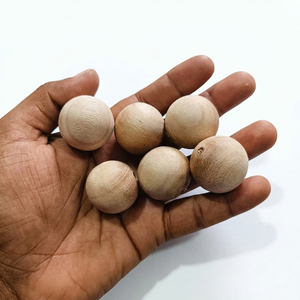 Eco-Friendly Unfinished Round Wooden Natural <b>Beads</b> 10-30mm Polished Beech Wood Loose Spacer <b>Beads</b> for DIY Jewelry Crafts - Product Image 2