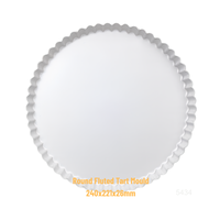 ATLAS STAR Moule à tarte et à quiche rond en aluminium de 9 pouces avec revêtement anodisé couleur argent, compatible four et lave-vaisselle