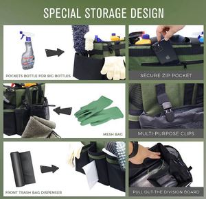 Échantillon Gratuit : Sac de Rangement pour Nettoyage, Organisateur d'Épaule avec Poignée Amovible, Sacs de Transport pour Voiture, Grande Ceinture Portable pour Organisateurs Domestiques - Product Image 3