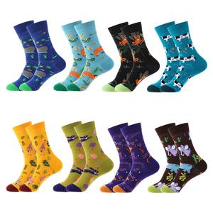 Wholesale Hip Hop Style Color Block Knitted Crew <b>Men</b> Athletic <b>Socks</b> Customize Knitted Design <b>Winter</b> Wear Warm <b>Socks</b> - Product Image 1
