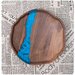 Posavasos y Bandeja de Servicio de Resina Epoxi y Madera de Estilo Americano, Ecológicos, de la Mejor Calidad, con Color Personalizado, para Hoteles y Restaurantes - Product Image 6