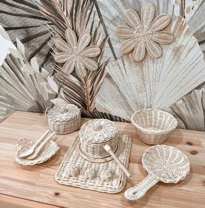 Jouets de cuisine en rotin miniature pour jeux d'imitation, ensembles de cuisine imaginaires pour les jeunes enfants - Product Image 2