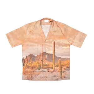 Chemise de plage en Polyester, avec boutons sur le devant, imprimé personnalisé, pour hommes, nouveau - Product Image 5