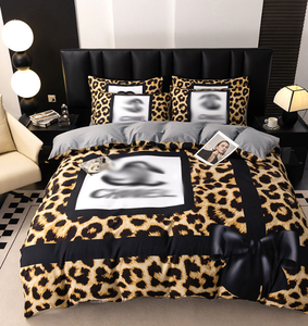 Juego de cama GUCOI modelo 294, funda nórdica estampada a la moda con rayas rojas y verdes, para las cuatro estaciones, otros materiales - Product Image 4