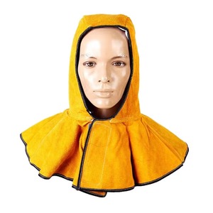 Gorro de soldadura formal de cuero vacuno de alta calidad con capucha protectora para venta en línea - Product Image 1