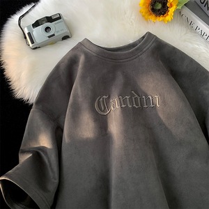 เสื้อยืดผู้ชายผ้าสักหลาดพิมพ์ลายตัวอักษรแบบสบายๆ ผลิตจากโพลีเอสเตอร์/คอตตอน รับผลิตตามสั่งขายส่งจากโรงงาน - Product Image 2