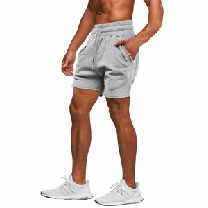 กางเกงขาสั้นออกกำลังกายผู้ชายผ้าฝ้าย 100% สั่งทำขายส่ง ระบายอากาศได้ดี เป็นมิตรกับสิ่งแวดล้อม ป้องกันรอยยับ เอวยางยืด - Product Image 4