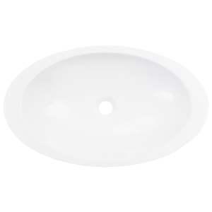Lavabos de Baño de Mármol Mineral Fundido en Color Blanco Lavado, 23.3''x13.8''x4.2'' - Product Image 5