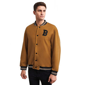 Chaqueta Varsity Más Vendida para Adultos, Color Marrón, Manga Larga, Resistente al Viento, para Deportes al Aire Libre, Béisbol, con Logotipo Personalizado - Product Image 1