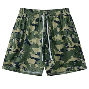 Pantalones Cortos de Punto Casuales Vintage, 100% Poliéster, Antiarrugas, Transpirables, Cintura Elástica, Resistentes al Viento, Estampado de Camuflaje RealTree para Exteriores - Product Image 3