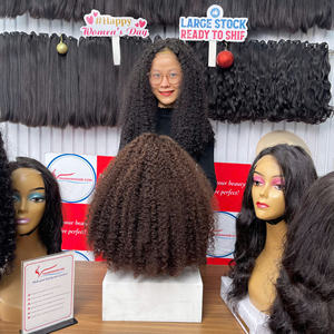 100% nuevas extensiones de cabello humano vietnamita crudo Peluca de rizo birmano profundo cabello peluca cabello de color natural de alta calidad - Product Image 3