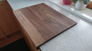 Planche à découper artisanale en bois d'acacia naturel, durable, faite à la main, de forme rectangulaire, épaisseur 1,2 cm, compatible lave-vaisselle, outil de cuisine pour - Product Image 2