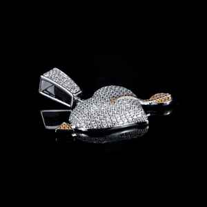 Pendentif en forme de cœur et de flèche avec diamant rond en moissanite pour unisexe, en argent sterling 925, cadeau de fiançailles pour les amoureux - Product Image 2