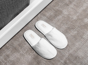 Pantuflas Blancas de Algodón, Suaves, Abiertas, Desechables, para Huéspedes, Artículos de Hotel, Ligeras, para Baño y Salón, Precio Económico - Product Image 5