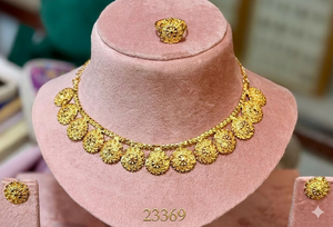 Juego de Joyería de Aleación de Zinc con Perlas y Flores Clásicas Vintage de Dubái, Chapado en Oro de 24K, con Zirconia, para Aniversario, Regalo de Moda - Product Image 3