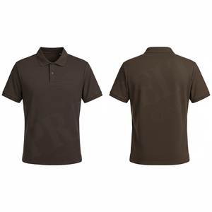 Polo de qualité supérieure, uni, à manches courtes, respirant, en coton mélangé, coupe ajustée, chemise décontractée tendance pour l'été - Product Image 6