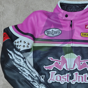 Chaqueta de cuero unisex negra con tachuelas, estilo motero, para carreras, con remaches, estilo rock, con capucha, cierre de cremallera, para invierno - Product Image 5