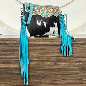 กระเป๋าหนังวัวแท้ลายดอกไม้ประดับพู่ห้อยสะพายไหล่ทรงสวยทันสมัยปี 2026 ขายดี - Product Image 4