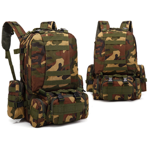 Men's New Style Tactical <b>Backpack</b> for Outdoor Sports-Waterproof Camouflage Solid Design <b>Canvas</b> Lining for Hiking Camping Hunting - Product Image 1