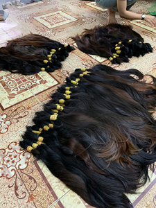 Precio al por mayor, cabello humano vietnamita 100%, 1 kg, alta calidad, virgen, remy, natural, marrón, personalizable, cutícula completa - Product Image 5