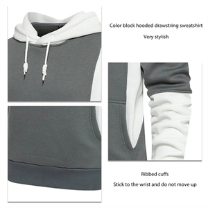 Sudadera con Capucha Básica para Hombre, Holgada, de Felpa, con Bolsillo Delantero, Suave y Cómoda, Corte Regular, Ropa de Invierno, 100% Algodón - Product Image 3