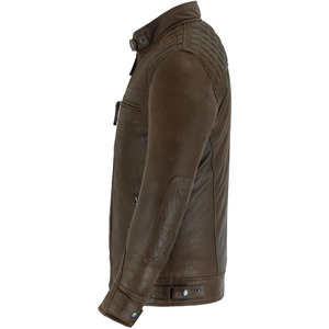 Veste en cuir de moto pour homme Comfortex International Men's Cafe Racer Waxed Lambskin Austin Brown - Product Image 5