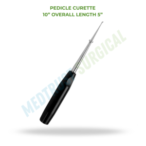Cureta Pedicular de 10 Pulgadas, Instrumento Neuroquirúrgico, Cureta Ósea para Cirugía de Columna, Herramienta Quirúrgica - Product Image 2