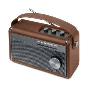 Radio FM Portátil de Estilo Retro, Altavoz Inalámbrico con Icono de Frecuencia Iluminado, Batería Recargable, Salida de 5W, Carcasa de Madera, Pantalla - Product Image 2