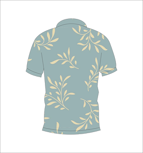 เสื้อโปโลลายพฤกษศาสตร์แบบกำหนดเอง ระบายอากาศได้ดี น้ำหนักเบา เหมาะสำหรับทีมกอล์ฟ แขนสั้น พิมพ์ลายแบบซับลิเมชั่น เสื้อผ้าลำลอง - Product Image 2