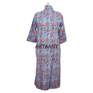 <b>Hippie</b> Bohemian Party Wear <b>Dress</b> Handmade Cotton Long <b>Wedding</b> Wear Cotton V Neck Maxi Gown Washable Women's Plus Size <b>Dresses</b> - Product Image 4