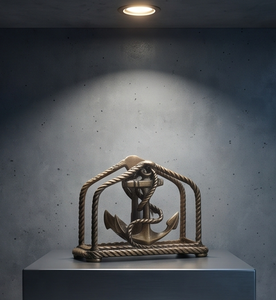 Servilletero de Metal con Diseño de Ancla Náutica y Textura Fundida para Cocina y Comedor, Venta al por Mayor - Product Image 1