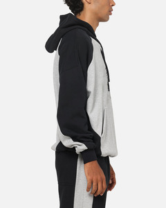 <b>Men</b> Athletic Raglan <b>Hoodie</b> Two Tone Casual Solid Color Fleece Pullover Sweatshirt Casual Sports Wear - Product Image 4