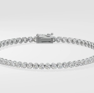 Pulsera de tenis Crown con diamantes, pulsera de lujo de oro con diamantes de eternidad completa, joyería fina - Product Image 3