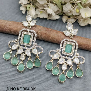 Conjunto de joyería de moda Moissanite Mehandi Design Fashion Earring DK C1 KE 004 - Product Image 2