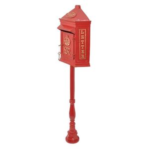 Luxury GR Red Coated Garden Post Box With Stand Ground Mount Wholesale Price - Product Image 2