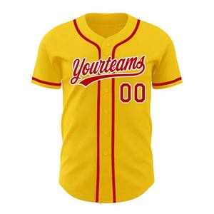 Uniformes de Béisbol Sublimados Personalizados al por Mayor, Conjuntos de Uniformes de Béisbol de Poliéster, Jersey de Béisbol Sólido Transpirable con Cuello en V, Unisex, OEM, ODM - Product Image 4