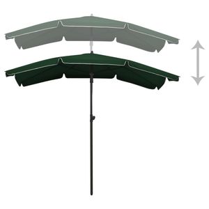 Parasol de jardin inclinable en polyester vert 78,7 x 51,2 po et bases pour parasols de terrasse - Product Image 4