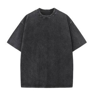 เสื้อยืดคอกลมยูนิเซ็กซ์ทรงหลวมผ้าฝ้ายแท้ 100% สไตล์วินเทจฟอกสีแบบ OEM พิมพ์ลายซิลค์สกรีน ระบายอากาศได้ดี ป้องกันการยับ เหมาะสำหรับฤดูร้อน - Product Image 4