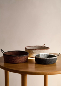 Handmade Braided Seagrass <b>Tray</b> Set <b>Round</b> Nesting Basket Handmade Sustainable <b>Table</b> Organizer Wholesale Bulk Supplier Home Decor - Product Image 2