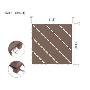Paquete de 44 Baldosas de Plástico Entrelazadas Cuadradas de 12 x 12 Pulgadas, Impermeables, para Uso en Interiores y Exteriores, Resistentes a la Intemperie - Product Image 5