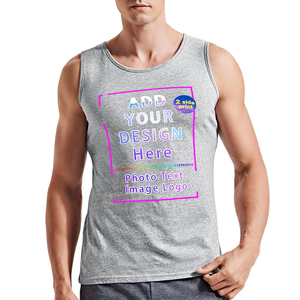 เสื้อกล้ามผู้ชายแบบกำหนดเอง แบรนด์โลโก้ส่วนตัว เสื้อที่ระบายอากาศได้ดี ดีไซน์ด้านหน้าแบบสปอร์ต ออกแบบรูปภาพ ข้อความ ของคุณเอง สำหรับออกกำลังกาย วิ่ง - Product Image 2