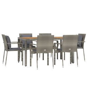Conjunto de Comedor para Jardín en Gris - Product Image 3