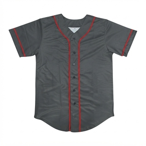 Custom Baseball Jersey Polyester/Cotton Breathable Anti-Bacterial Quick Dry Personalized <b>Short</b> Sleeve Sports Uniform Heat - Product Image 2