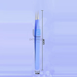 Pinces à cils en acier inoxydable de haute qualité, durables, avec une préhension fine, longueur 10 mm, emballage et logo personnalisables - Product Image 6