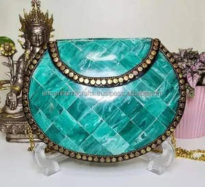 Artisanat de luxe fait à la main argent mouton fleurs Style métal sac à bandoulière pochette pour filles femmes dernière conception sac de soirée bas prix - Product Image 6