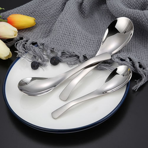 Food Grade Dinner Stainless <b>Steel</b> Soup Spoon Silver <b>Flat</b> Short Handle Good <b>Product</b> in Daily Use For Home - Product Image 4