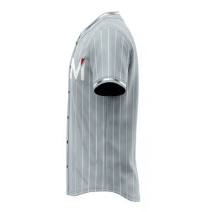 Camiseta de Béisbol Sublimada Personalizada de Alta Calidad, Cuello en V, con Botones, Ropa Deportiva para Entrenamiento en Equipo, Tops que Absorben la Humedad - Product Image 5