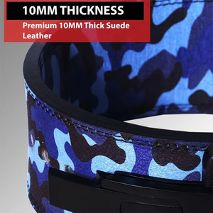 Ceinture de musculation en cuir véritable avec boucle à levier animée, accessoires de gym, ceinture de compression pour entraînement, logo personnalisé, fitness - Product Image 2