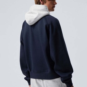 Sudadera con Capucha de Felpa Bordada para Hombre, de Alta Calidad, 100% Algodón, Unisex, Estilo Casual, Color Azul Marino, Manga Larga, Talla Grande - Product Image 4